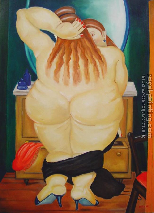Fernando Botero : Woman Undressing